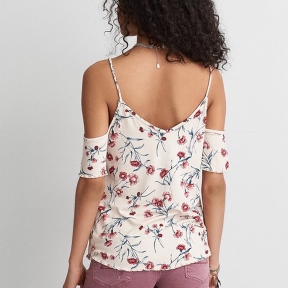 American Eagle Crepe Off the Shoulder Tank - Picture 2 of 7